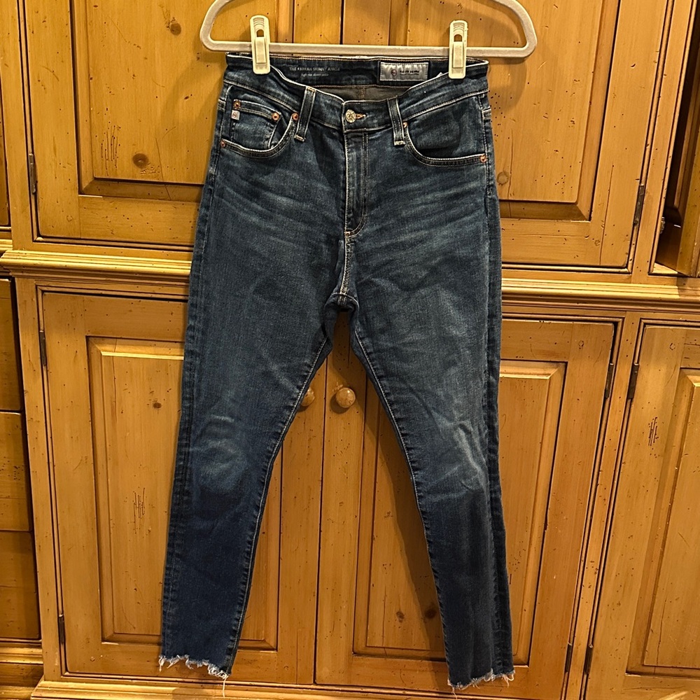 AG Farrah Skinny Ankle Blue Jeans